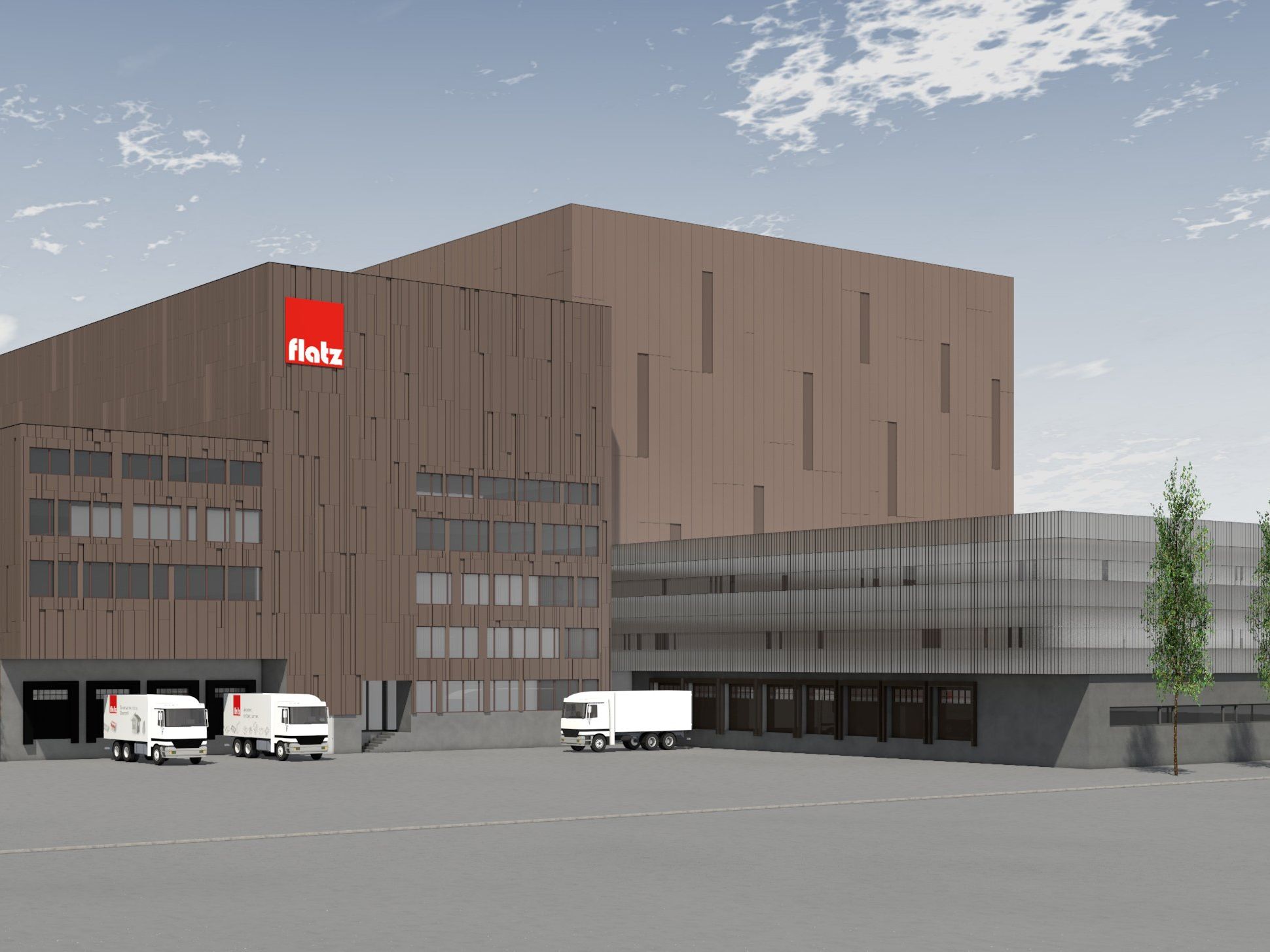 So wird das neue Logistikzentrum von Flatz aussehen. So wird das neue Logistikzentrum von Flatz aussehen.
