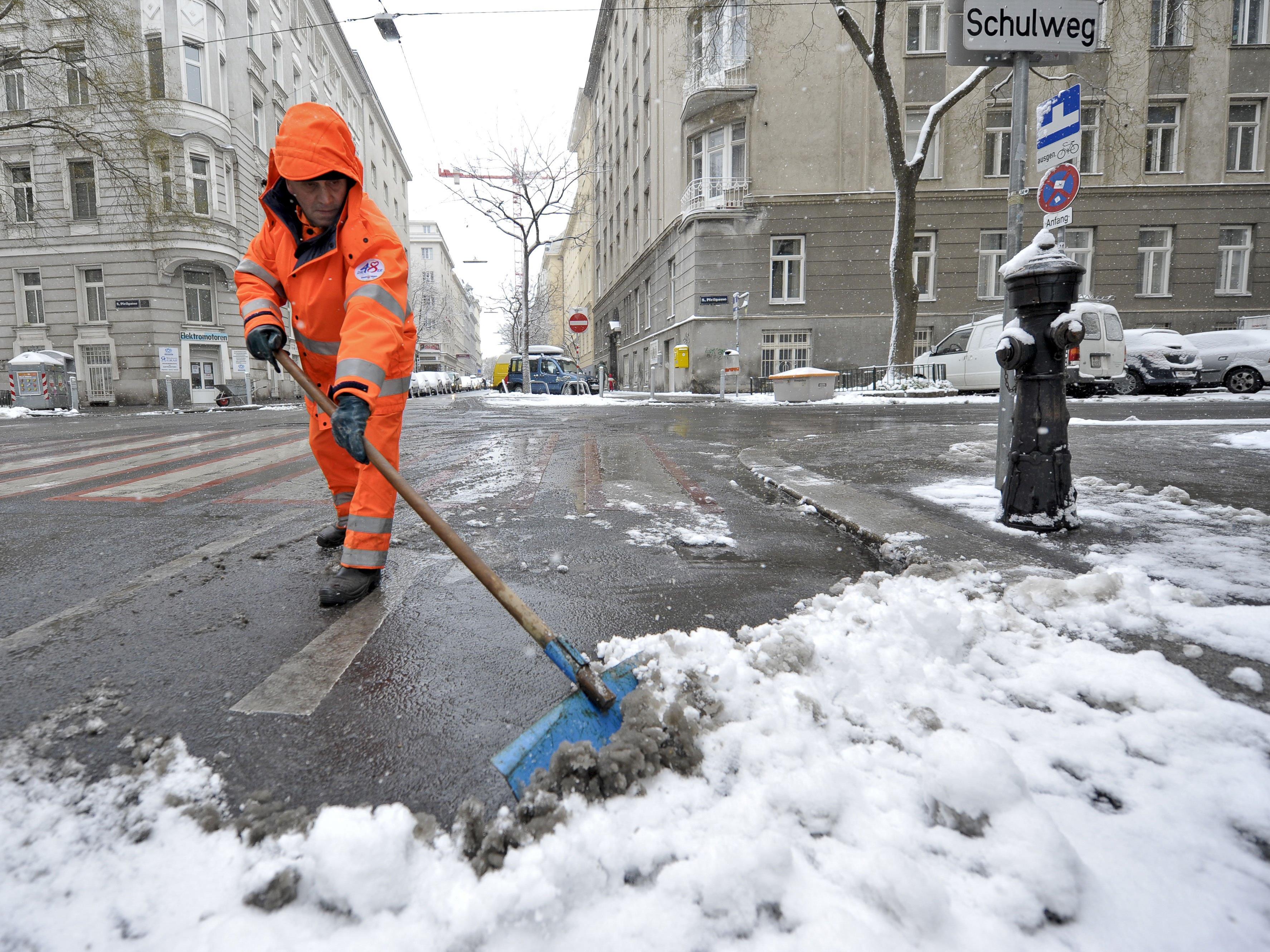 Die Mitarbeiter der MA48 sind gewappnet für den ersten Schnee in Wien