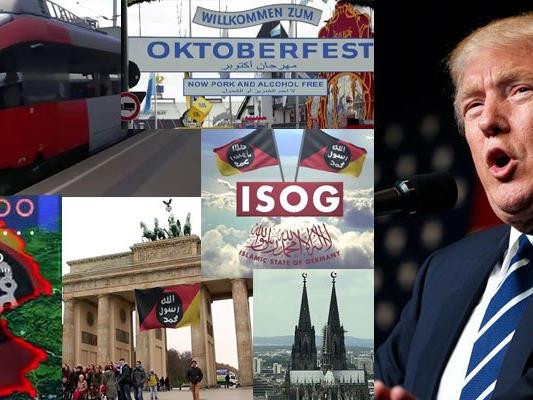 Trump-Anhänger werben für den "Islamischen Staat Deutschland".