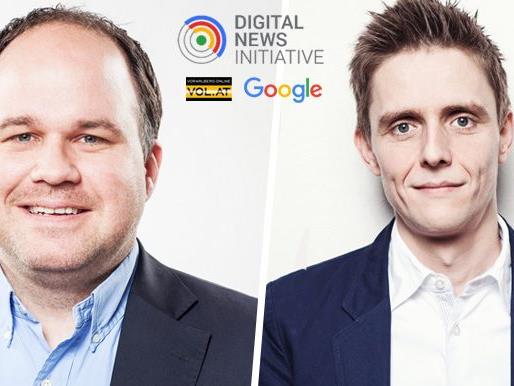 Die Russmedia Geschäftsführer Gerold Riedmann und Georg Burtscher.