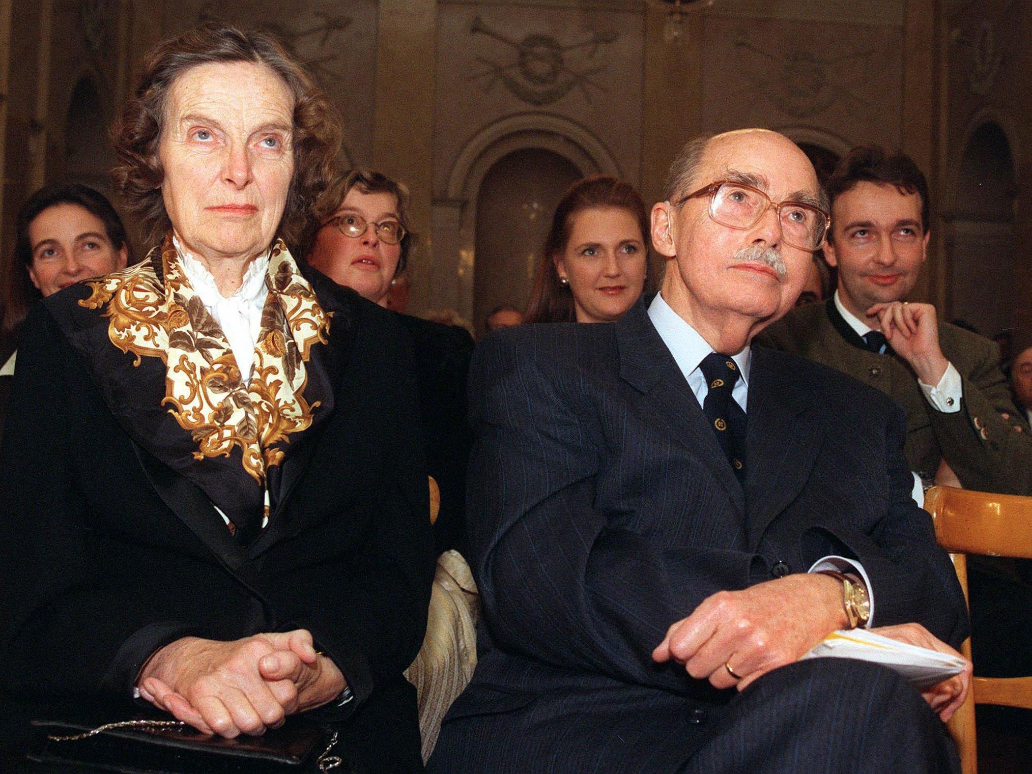 Eugena und Otto Habsburg 1997 zum 85. Geburtstag von Otto Habsburg in Wien