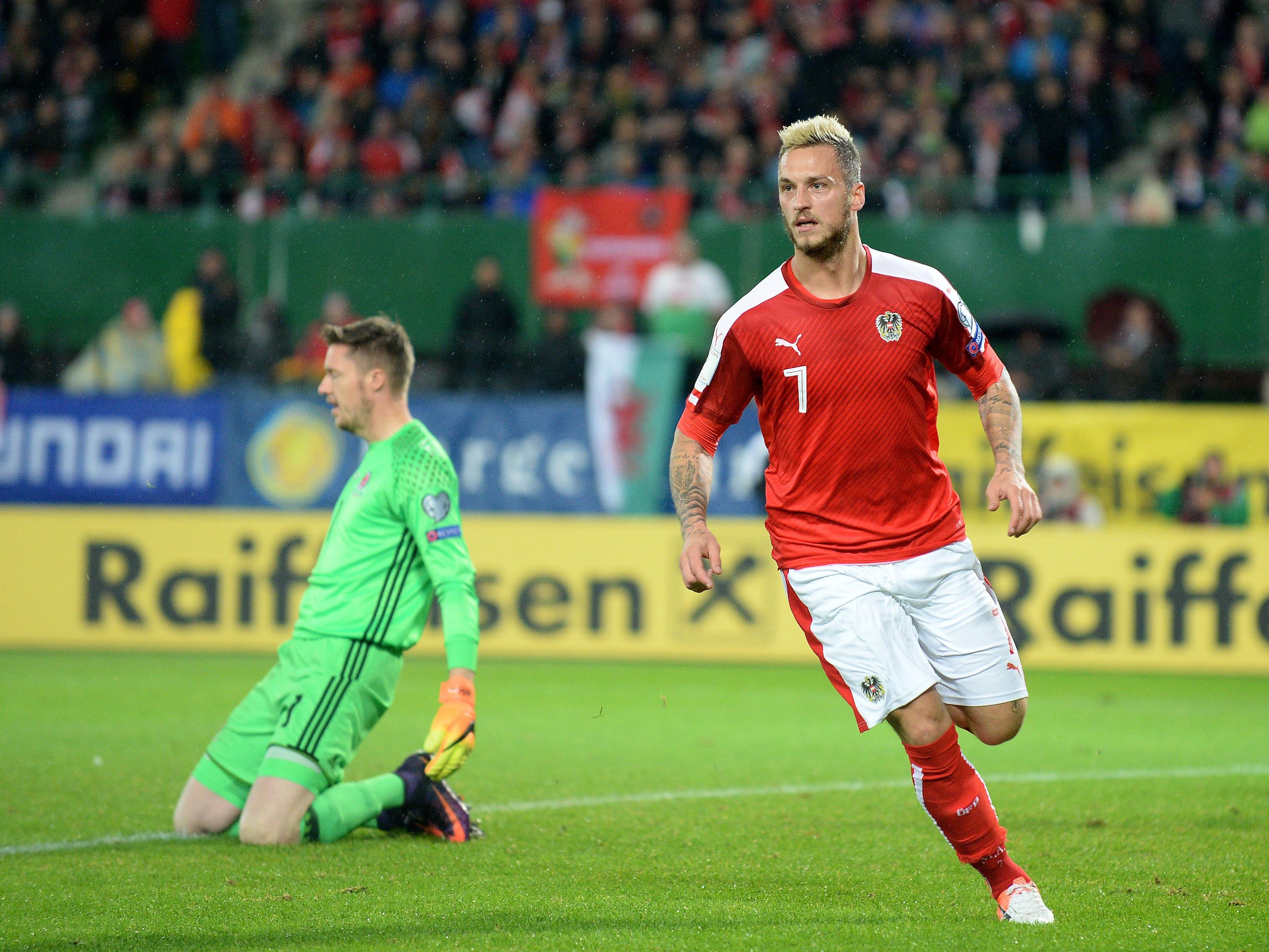 Marko Arnautović und Österreich spielen in der WM-Qualifikation gegen Irland.