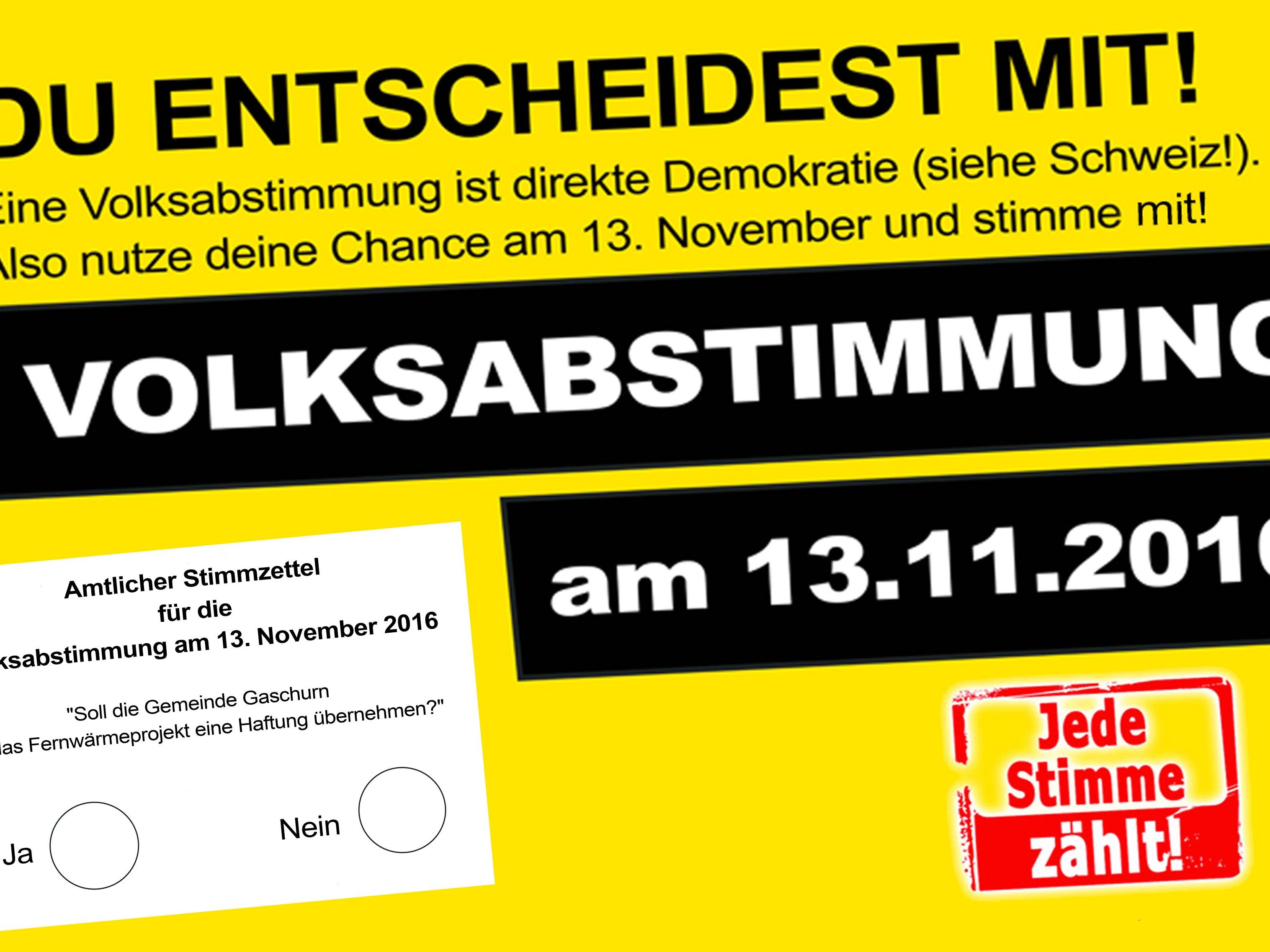 Volksabstimmung inGaschurnPartene Volksabstimmung inGaschurnPartene