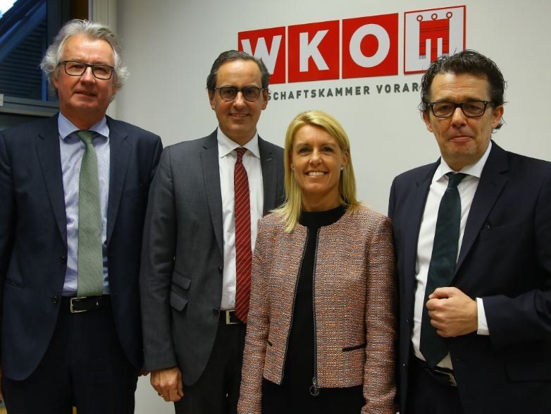 Das neue Präsidium der Wirtschaftskammer Vorarlberg. Das neue Präsidium der Wirtschaftskammer Vorarlberg.