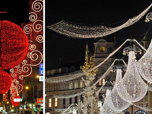 Alle Jahre wieder: Die Wiener Weihnachtsbeleuchtung wird montiert