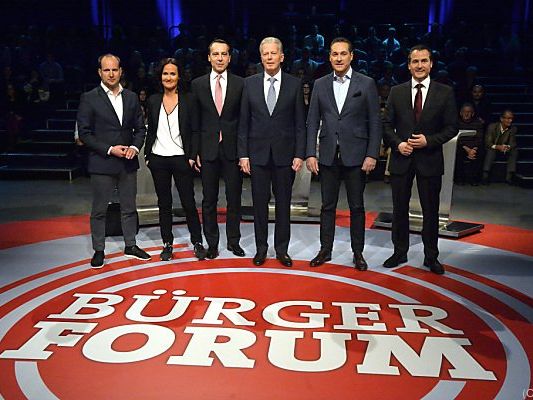 Die Parteichefs im "Bürgerforum" Die Parteichefs im "Bürgerforum"