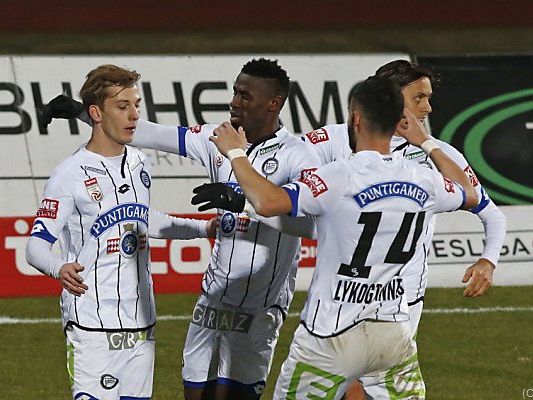 Viel Grund zu Jubeln bei den Spielern von Sturm Graz Viel Grund zu Jubeln bei den Spielern von Sturm Graz