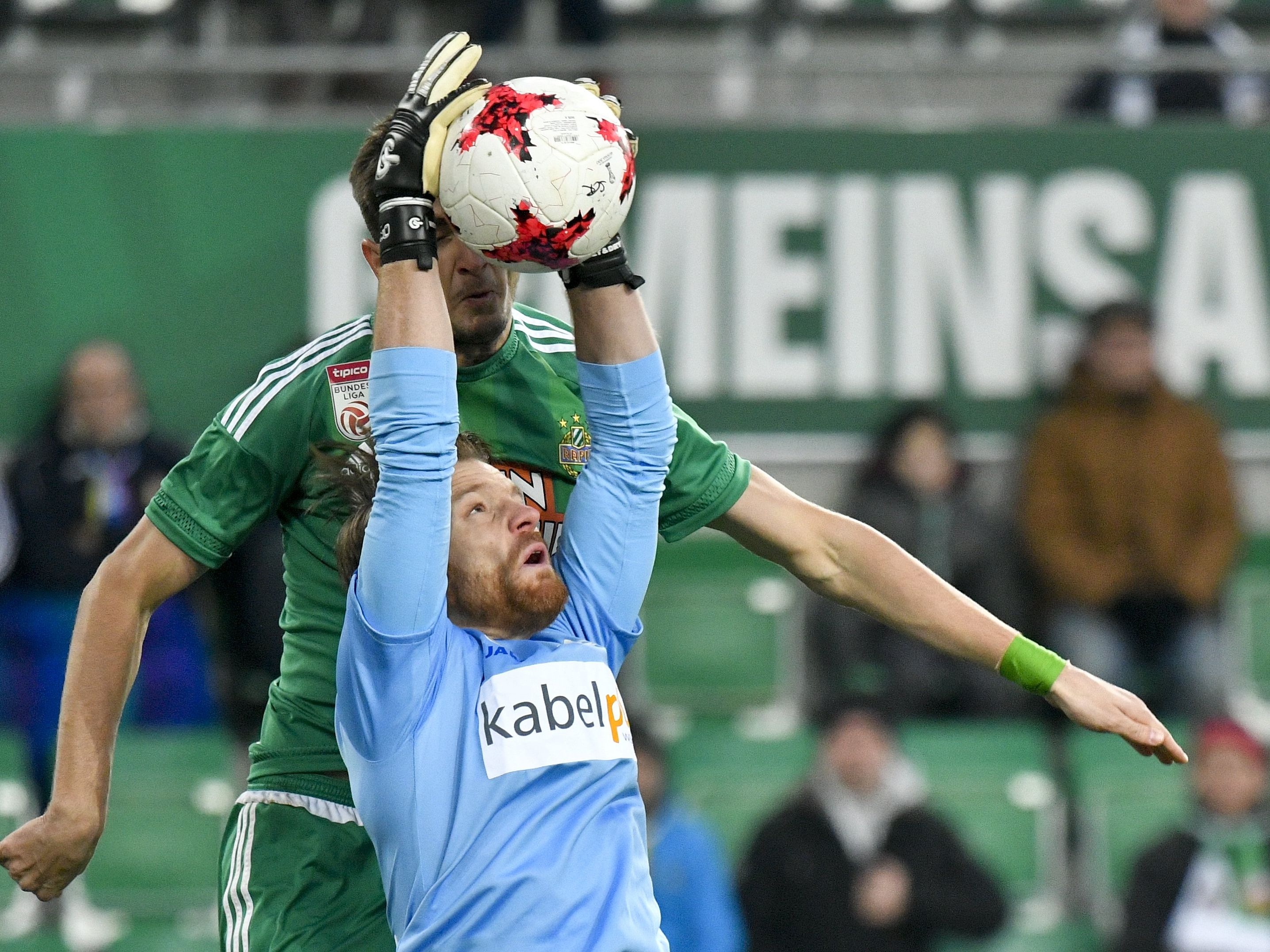 Rapid gewann mit 1:0 gegen St. Pölten. Rapid gewann mit 1:0 gegen St. Pölten.