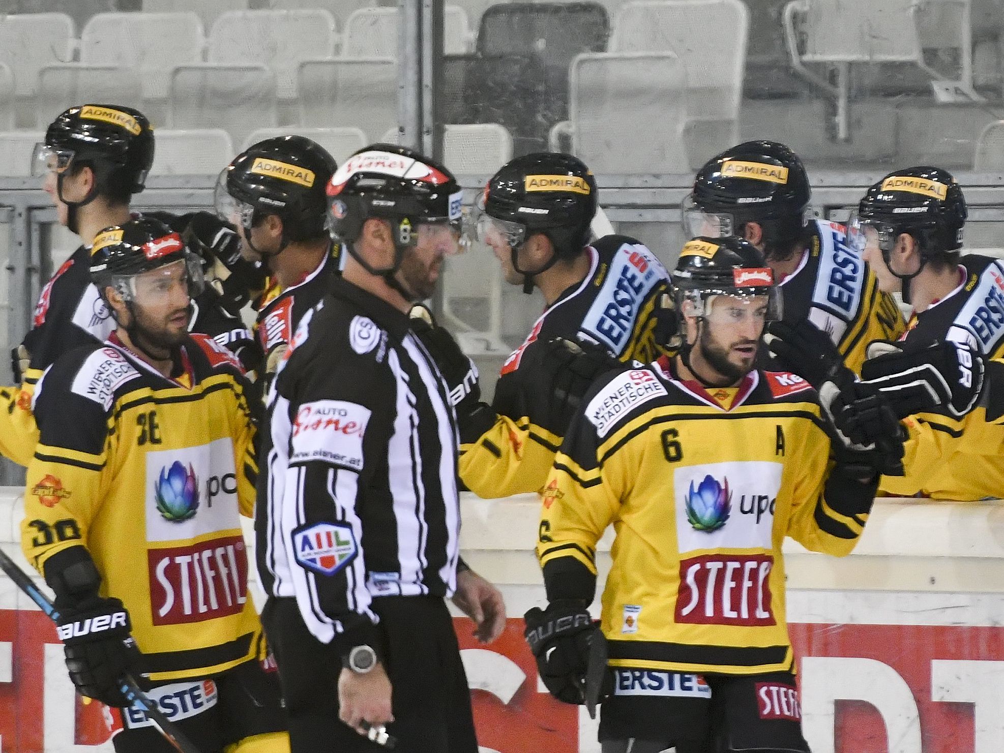 Jubel bei den Vienna Capitals. Jubel bei den Vienna Capitals.