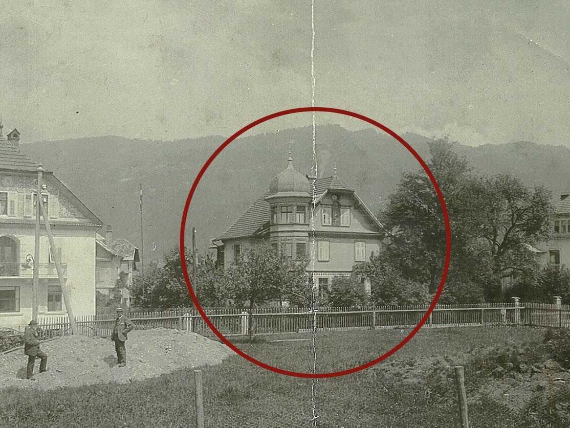 Historisches Foto des Villenensembles in der Blumenstraße von 1905 Historisches Foto des Villenensembles in der Blumenstraße von 1905