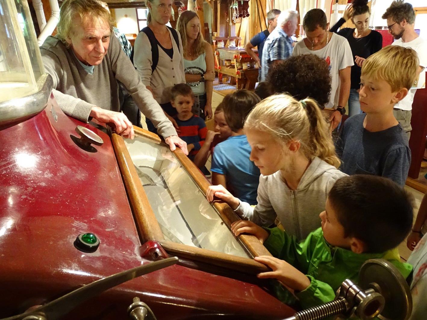 Anlässlich der  Aktion „Reiseziel Museum“ besuchten 224 Kinder Stoffels Säge-Mühle.