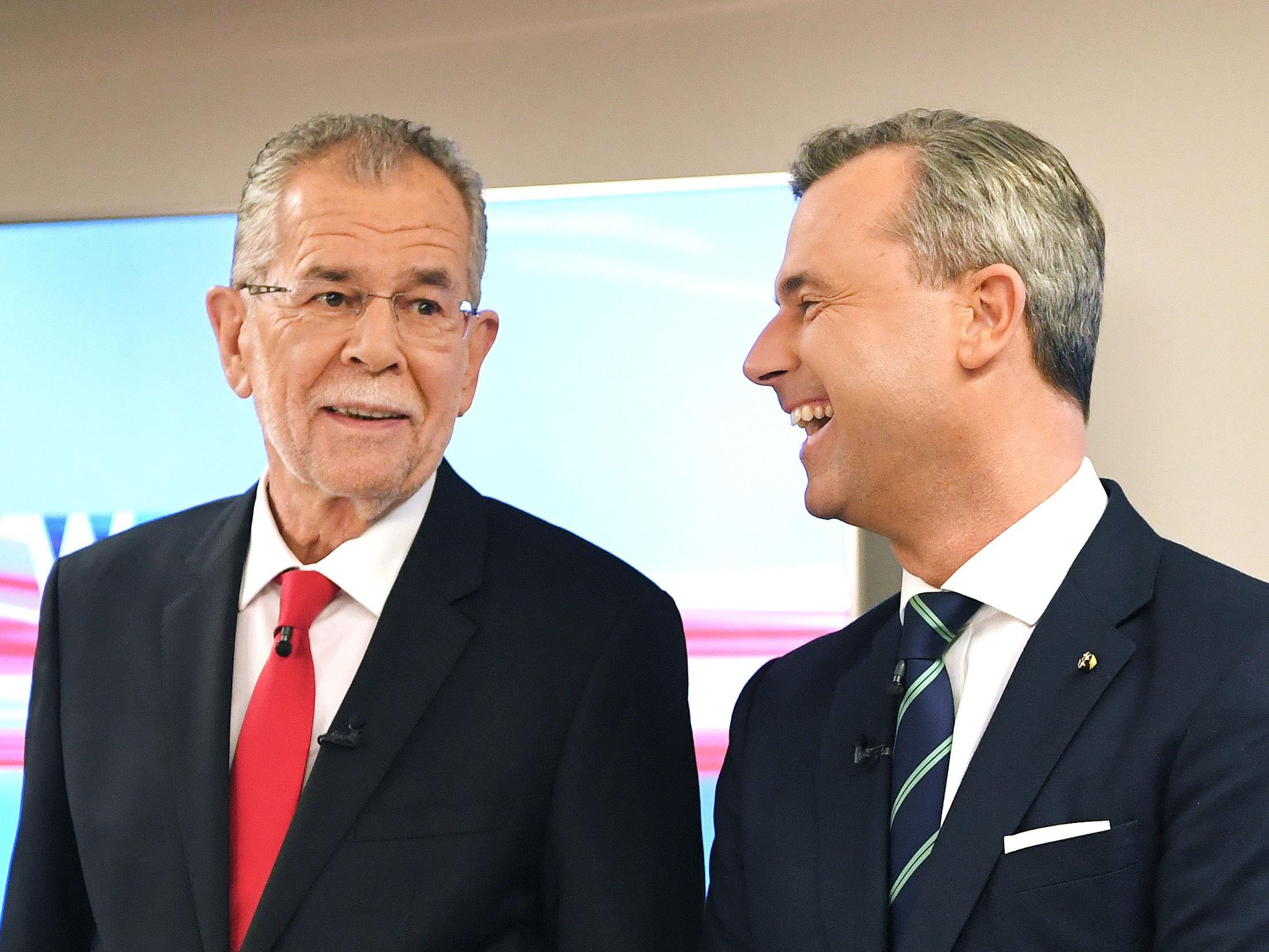 Die Bundespräsidentschaftskandidaten Alexander Van der Bellen (l.) und Norbert Hofer