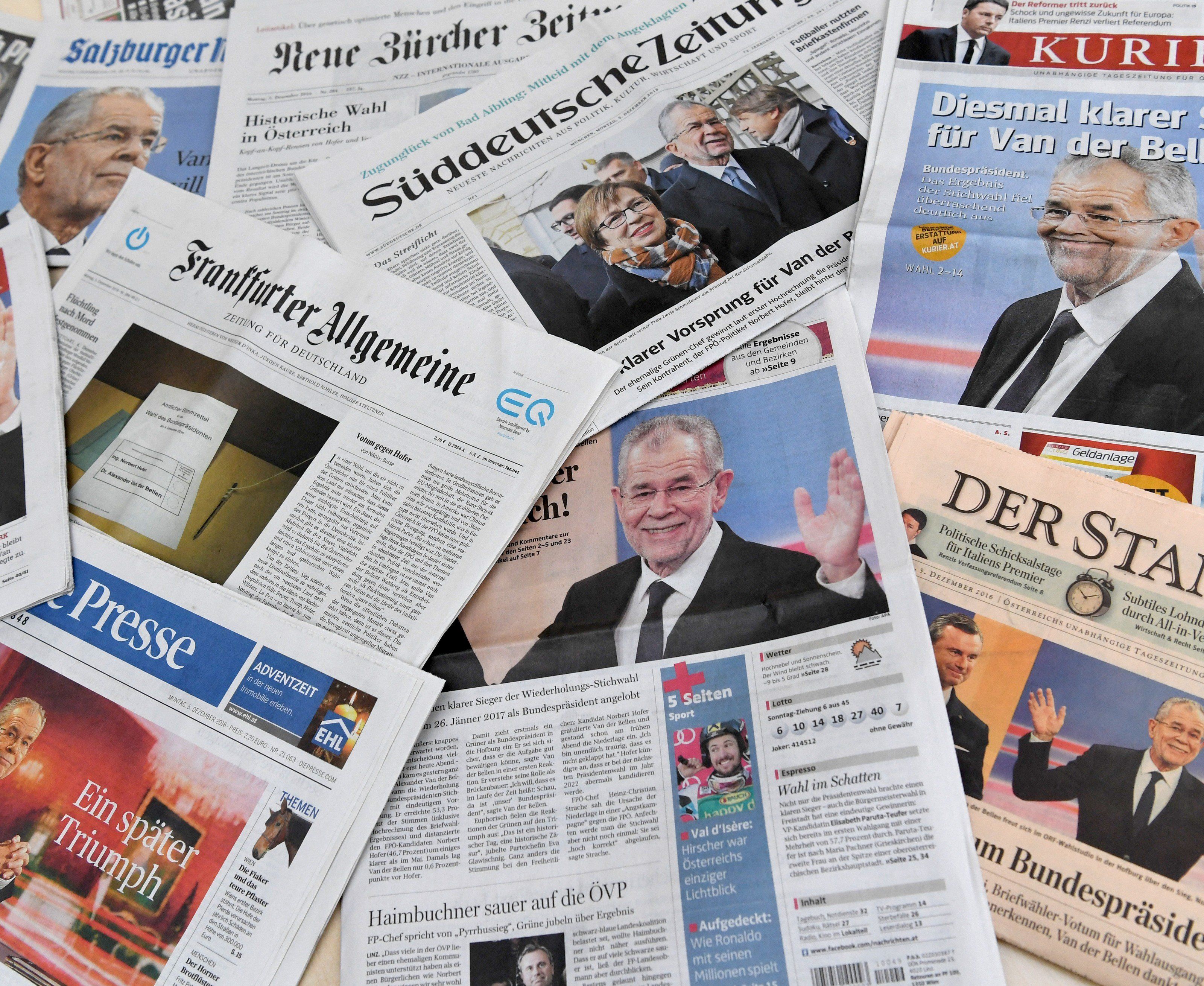 Das Thema der österreichischen Bundespräsidentenwahl beherrschte 2016 die Medien Das Thema der österreichischen Bundespräsidentenwahl beherrschte 2016 die Medien