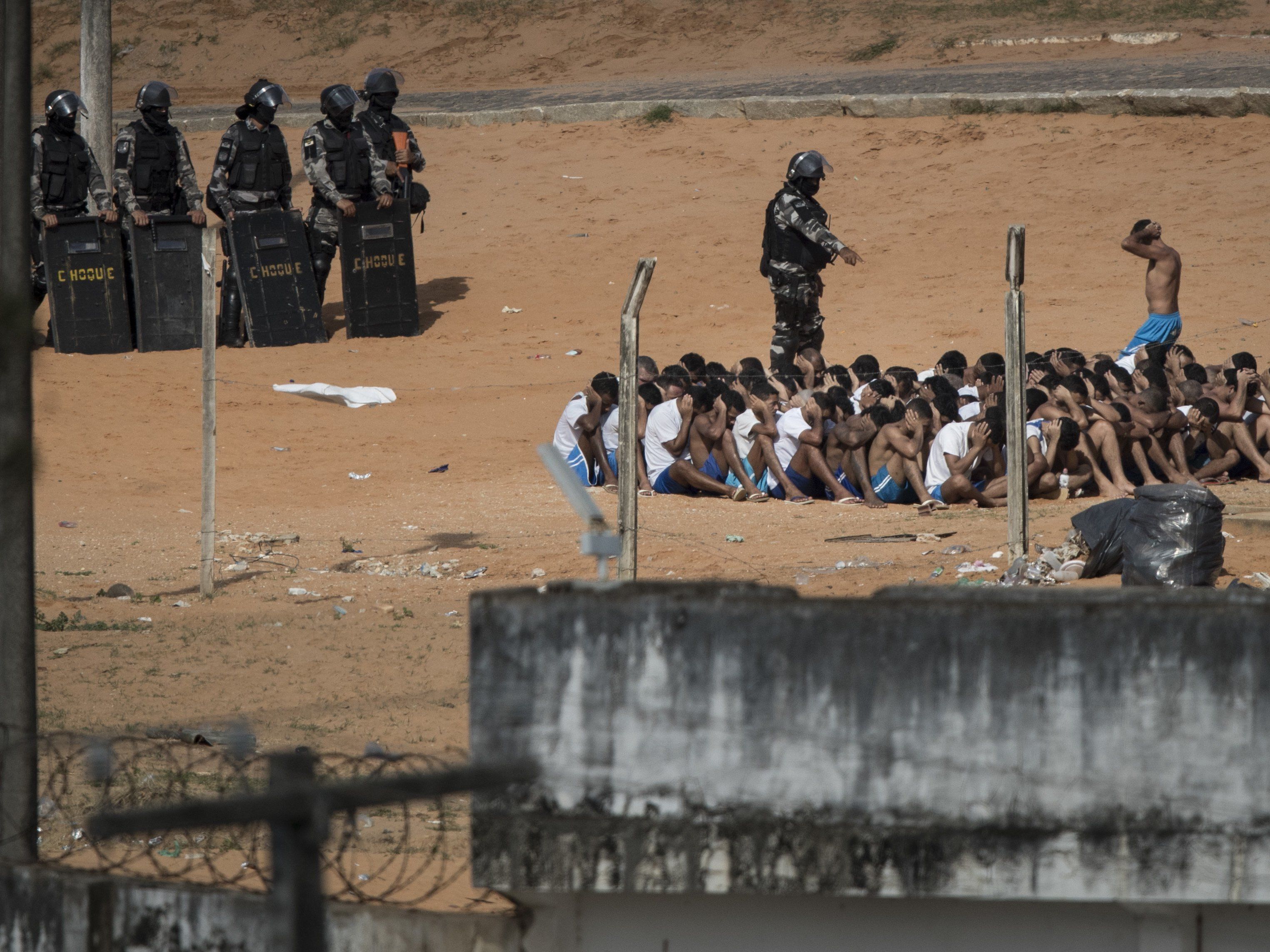Aufstand im Alcacuz-Gefängnis im Nordosten Brasilien. Aufstand im Alcacuz-Gefängnis im Nordosten Brasilien.