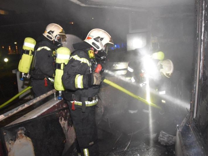 Brand in Wohnhaus in Favoriten. Brand in Wohnhaus in Favoriten.