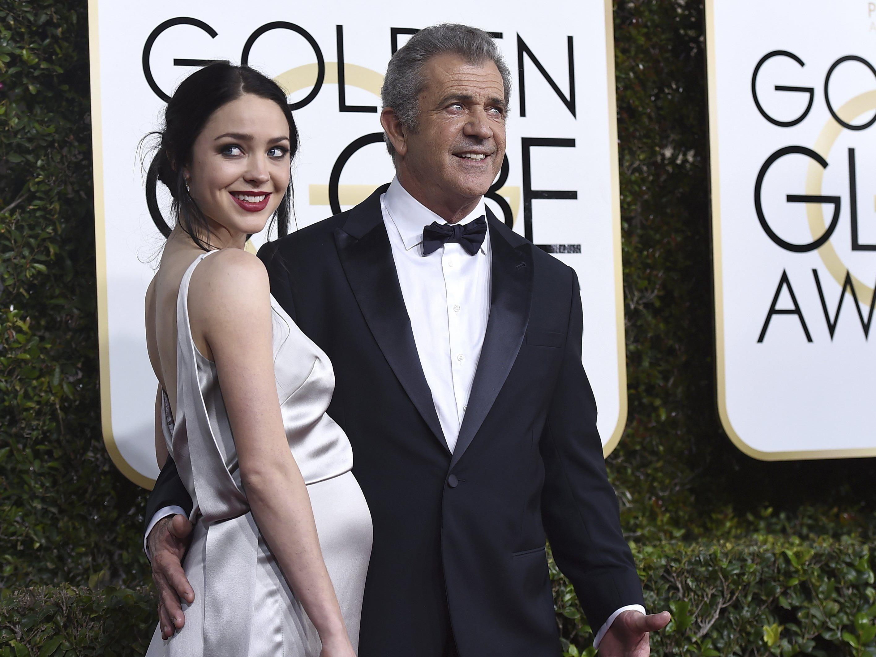 Mel Gibson und Rosalind Ross bei den Golden Globe Awards 2017