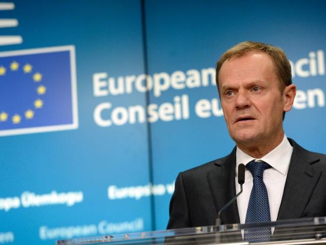 Mit EU-Ratspräsident Donald Tusk abgestimmt Mit EU-Ratspräsident Donald Tusk abgestimmt