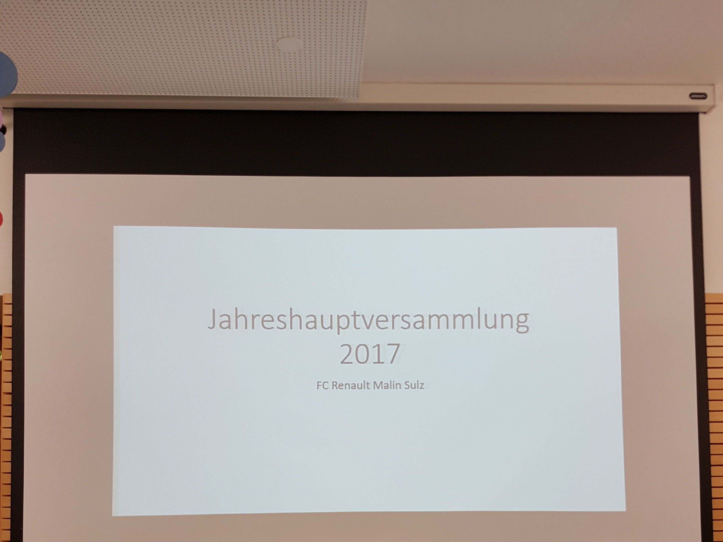 34. Jahreshauptversammlung des FC Renault Malin Sulz 34. Jahreshauptversammlung des FC Renault Malin Sulz