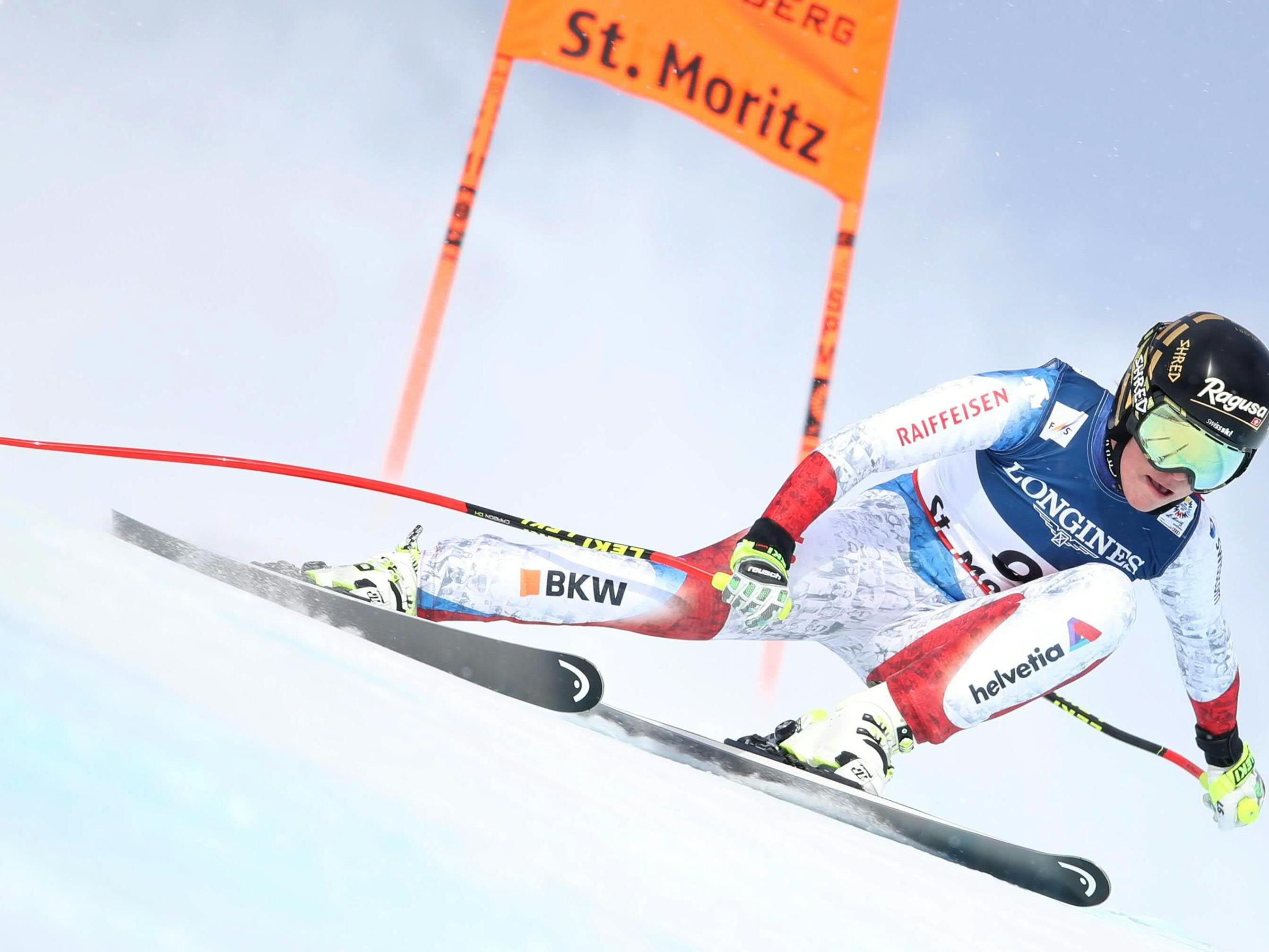 Lara Gut ist beim Einfahren für den Kombislalom in St. Moritz gestürzt.