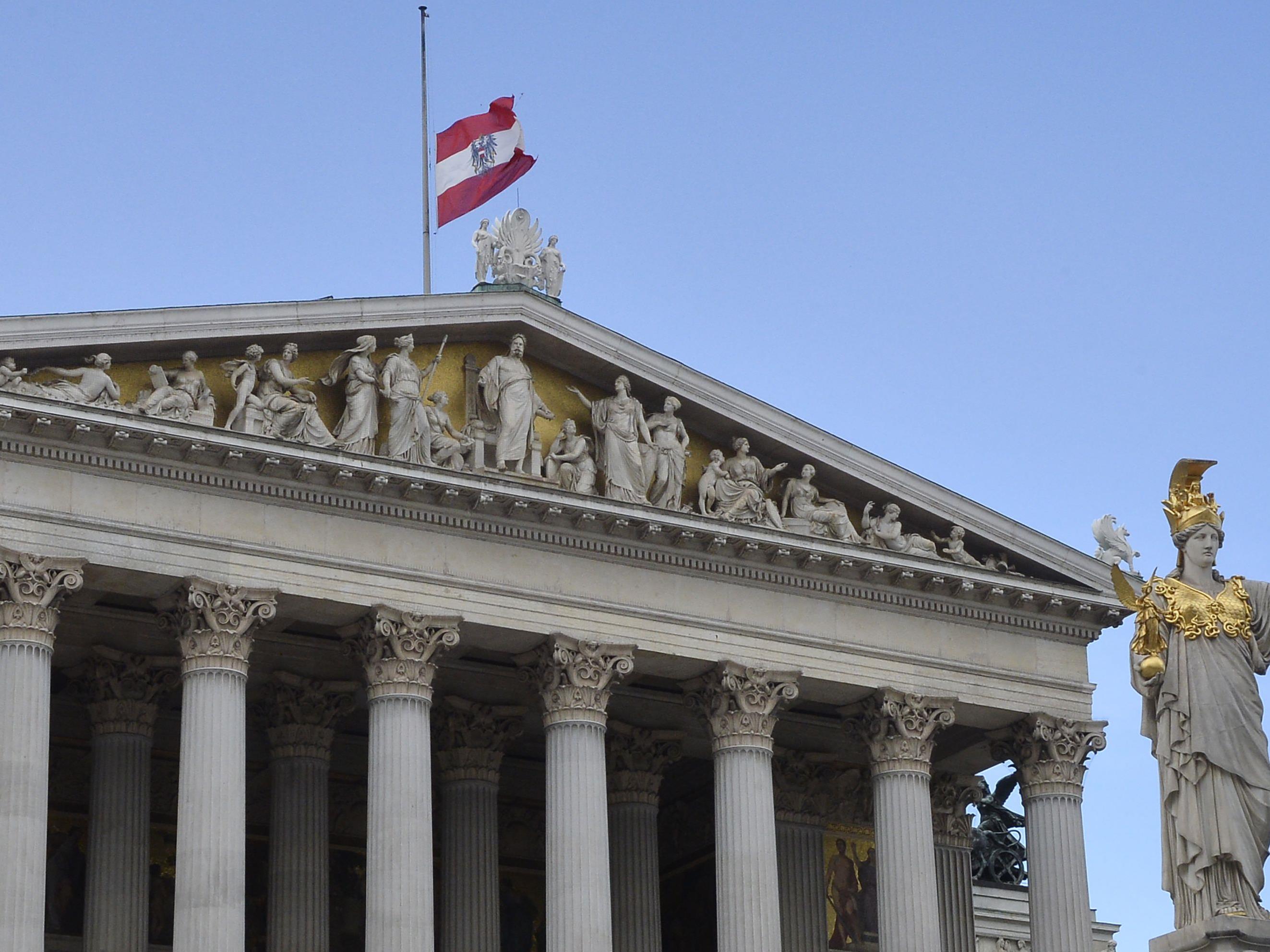 Das Parlament in Wien wird saniert.