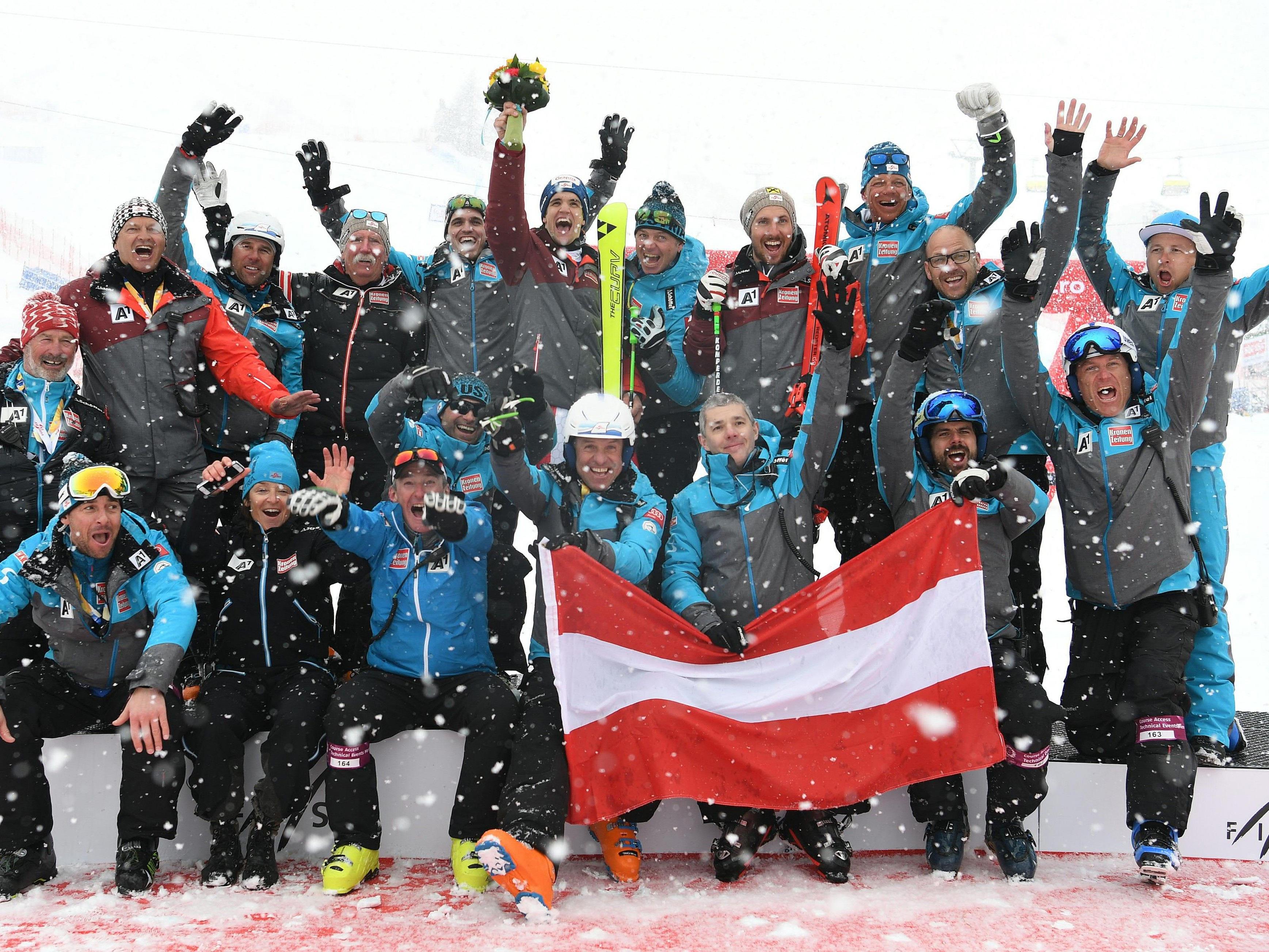 Das Herren-Team des ÖSV darf sich über sechs Medaillen bei der Ski-WM freuen.