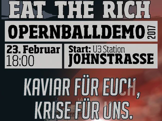 Demo rund um den Wiener Opernball. Demo rund um den Wiener Opernball.