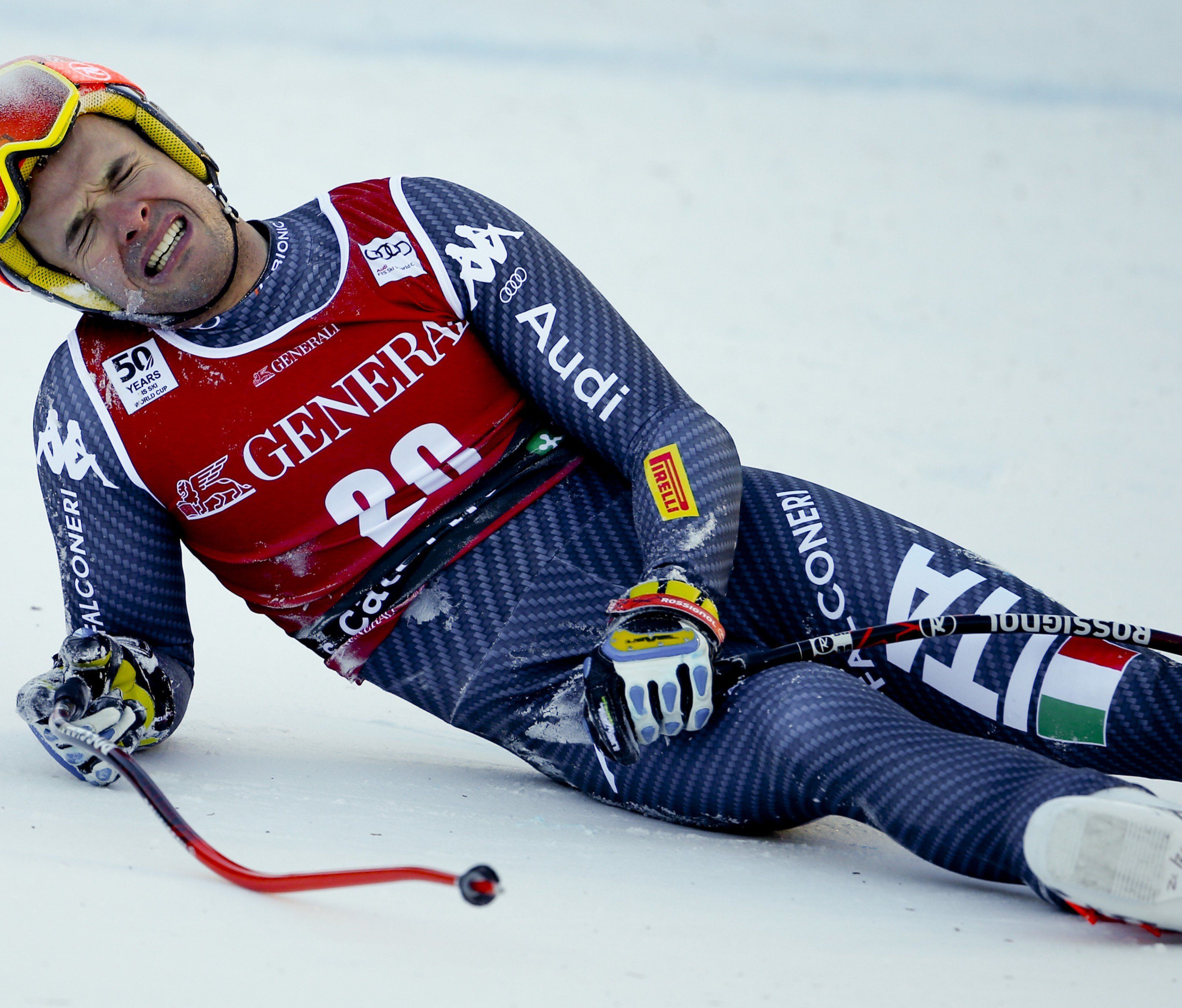 Christof Innerhofer verletzte sich in Santa Caterina schwer. Christof Innerhofer verletzte sich in Santa Caterina schwer.