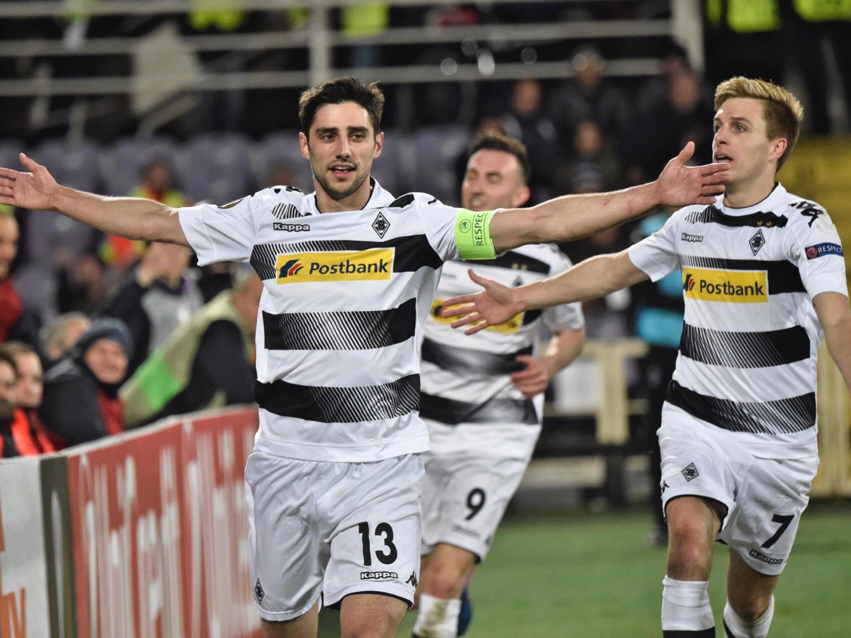 Stindl war mit seinen drei Treffern Mann des Spiels beim Gladbacher Sieg. Stindl war mit seinen drei Treffern Mann des Spiels beim Gladbacher Sieg.