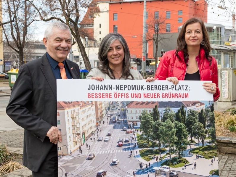 Der ohann-Nepomuk-Berger-Platz in Wien wird umgestaltet. Der ohann-Nepomuk-Berger-Platz in Wien wird umgestaltet.