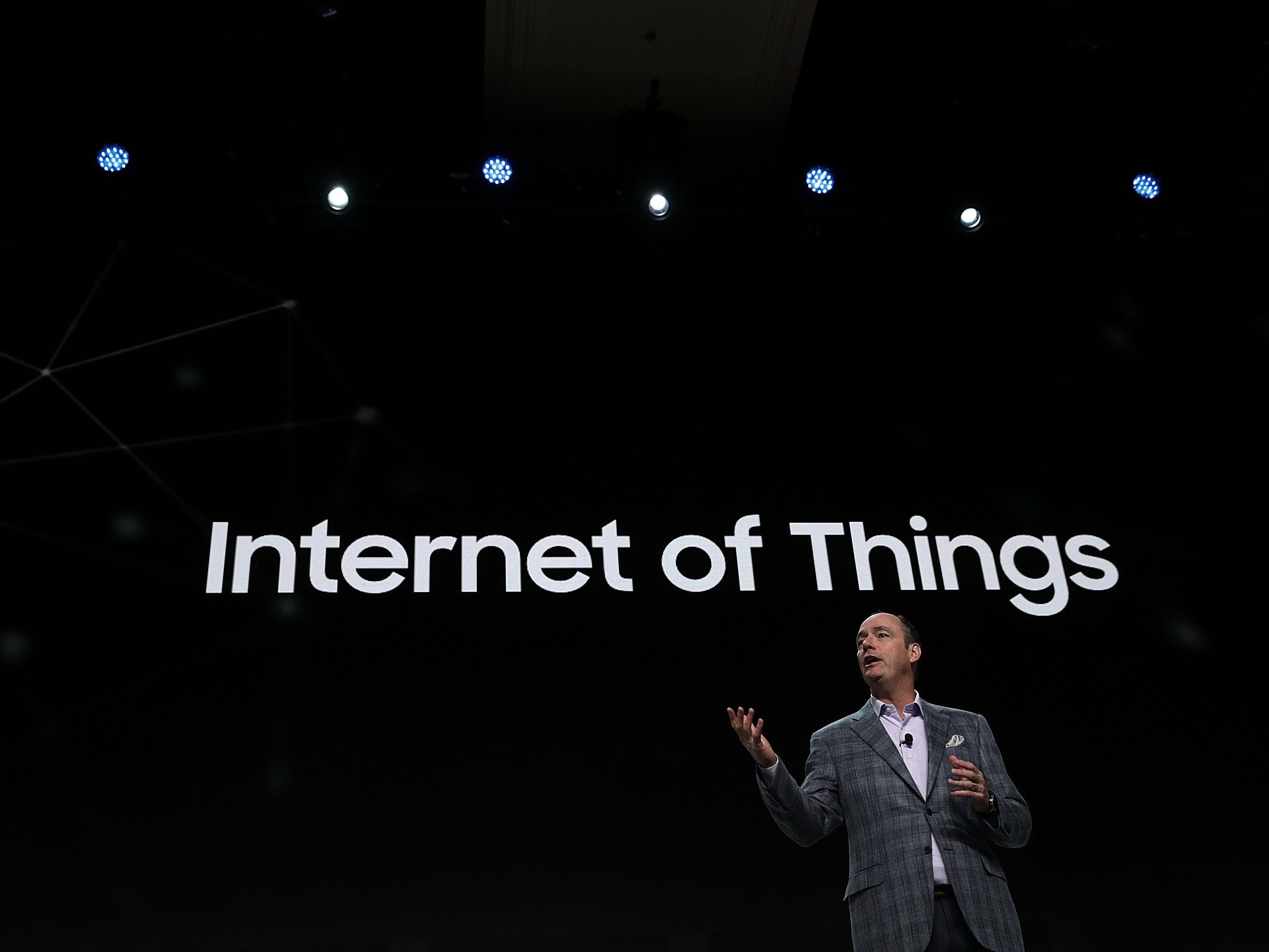 Tim Baxter - COO von Samsung auf einem Vortrag über Internet of Things im Rahmen der CES 2017 Tim Baxter - COO von Samsung auf einem Vortrag über Internet of Things im Rahmen der CES 2017