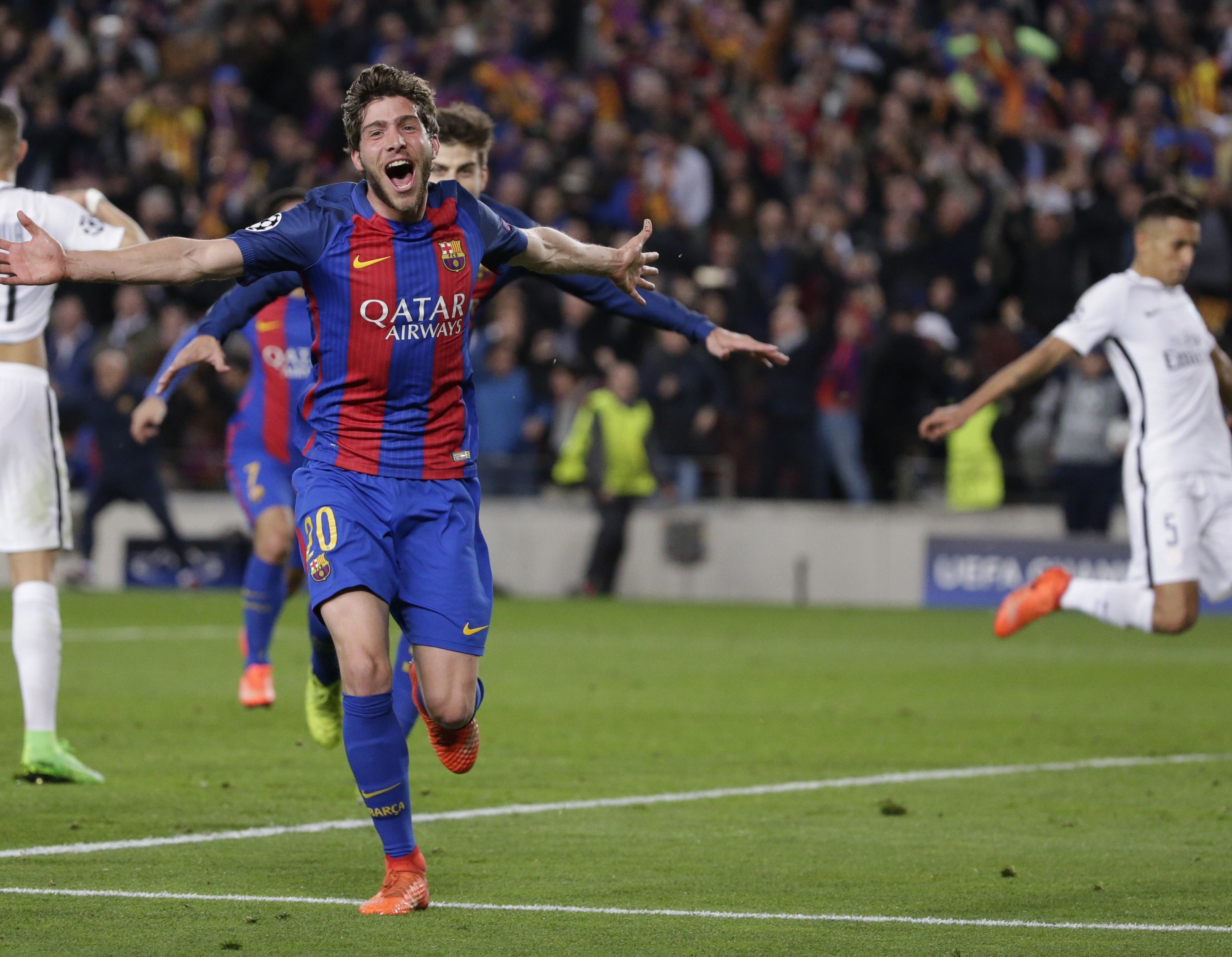 Sergi Roberto schoss in der fünften Minute das entscheidene 6:1 für den FC Barcelona. Sergi Roberto schoss in der fünften Minute das entscheidene 6:1 für den FC Barcelona.