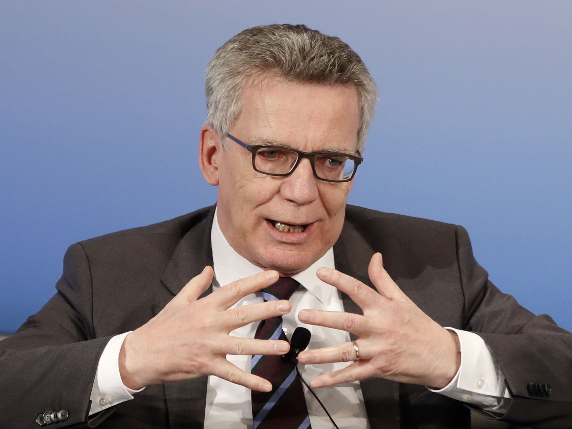 Der deutsche Innenminister Thomas de Maiziere. Der deutsche Innenminister Thomas de Maiziere.
