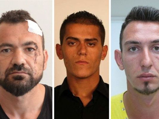 Drei der sechs Männer aus der albanisch-türkisch-stämmigen Tätergruppe Drei der sechs Männer aus der albanisch-türkisch-stämmigen Tätergruppe