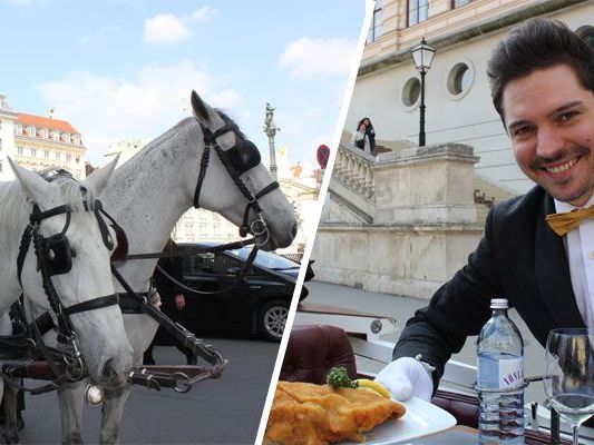 Mit dem Fiaker fahren und dabei Wiener Spezialitäten genießen - VIENNA.at machte den Test Mit dem Fiaker fahren und dabei Wiener Spezialitäten genießen - VIENNA.at machte den Test