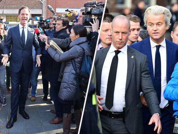 Der Rechtspopulist Geert Wilders (rechts) muss sich Premier Mark Rutte (links) bei den niederländischen Parlamentswahlen geschlagen geben.