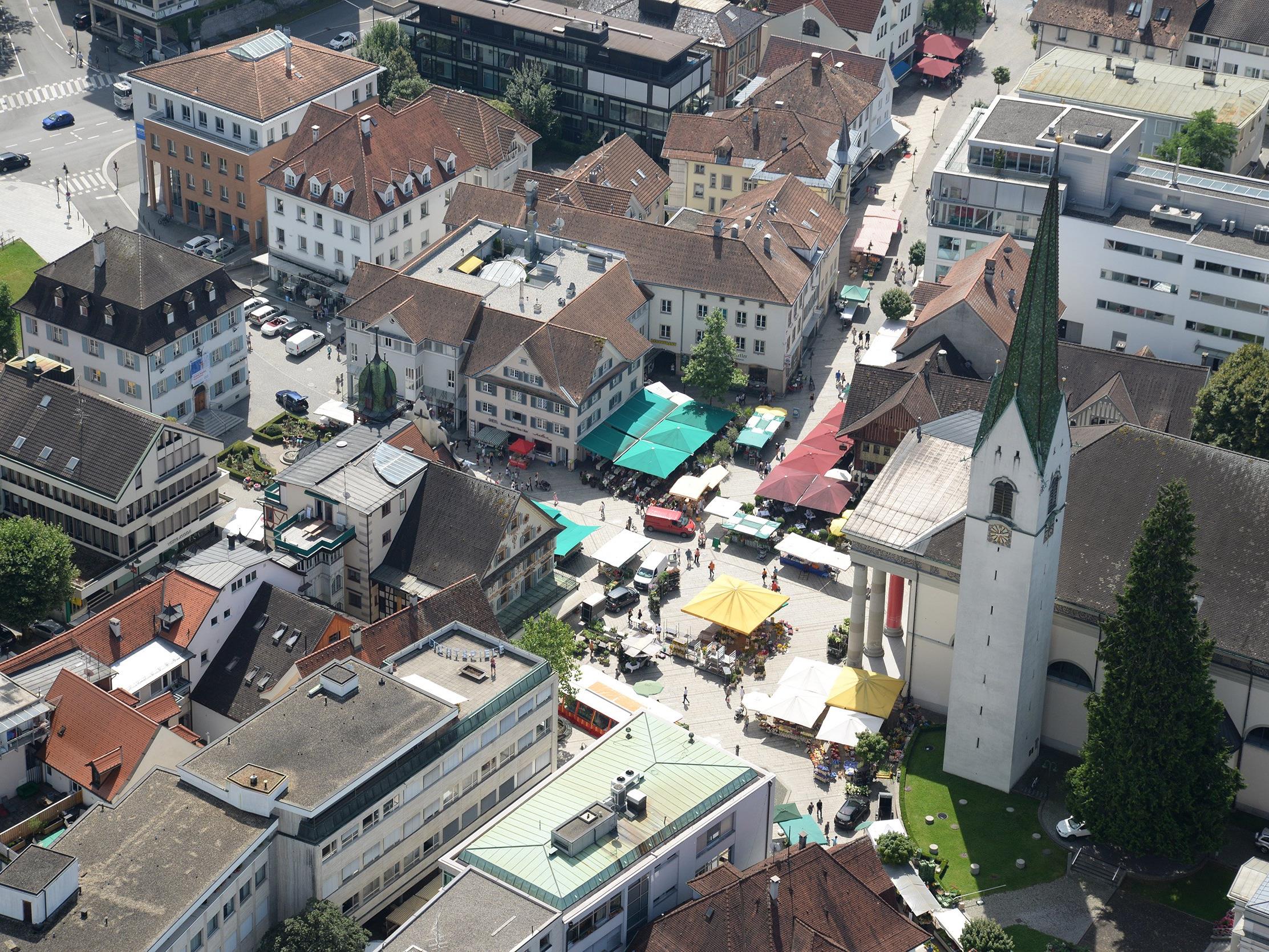 Die Fußgängerzone in Dornbirn wird erweitert.