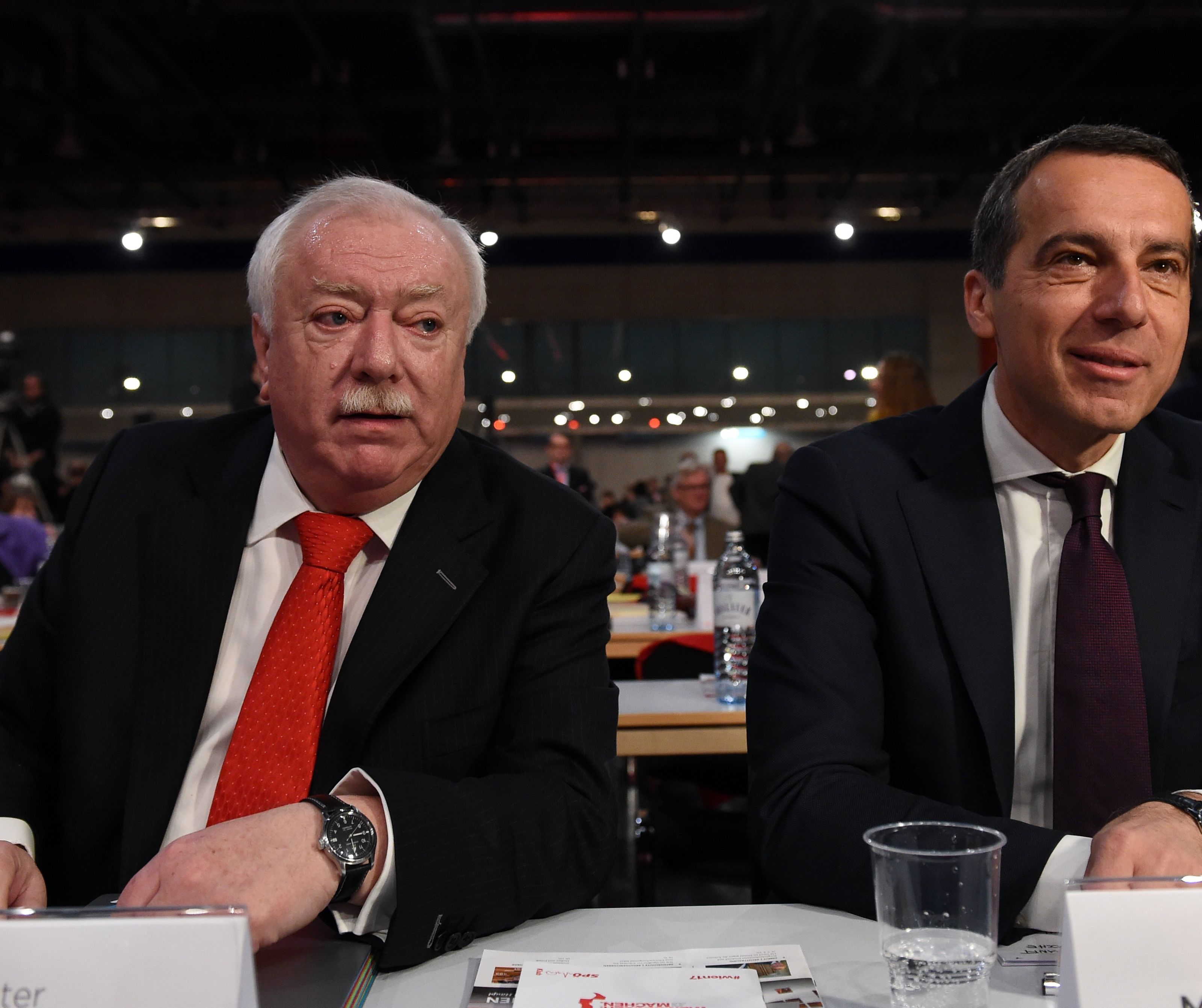 Beim SPÖ Parteitag in Wien: Häupl und Kern Beim SPÖ Parteitag in Wien: Häupl und Kern