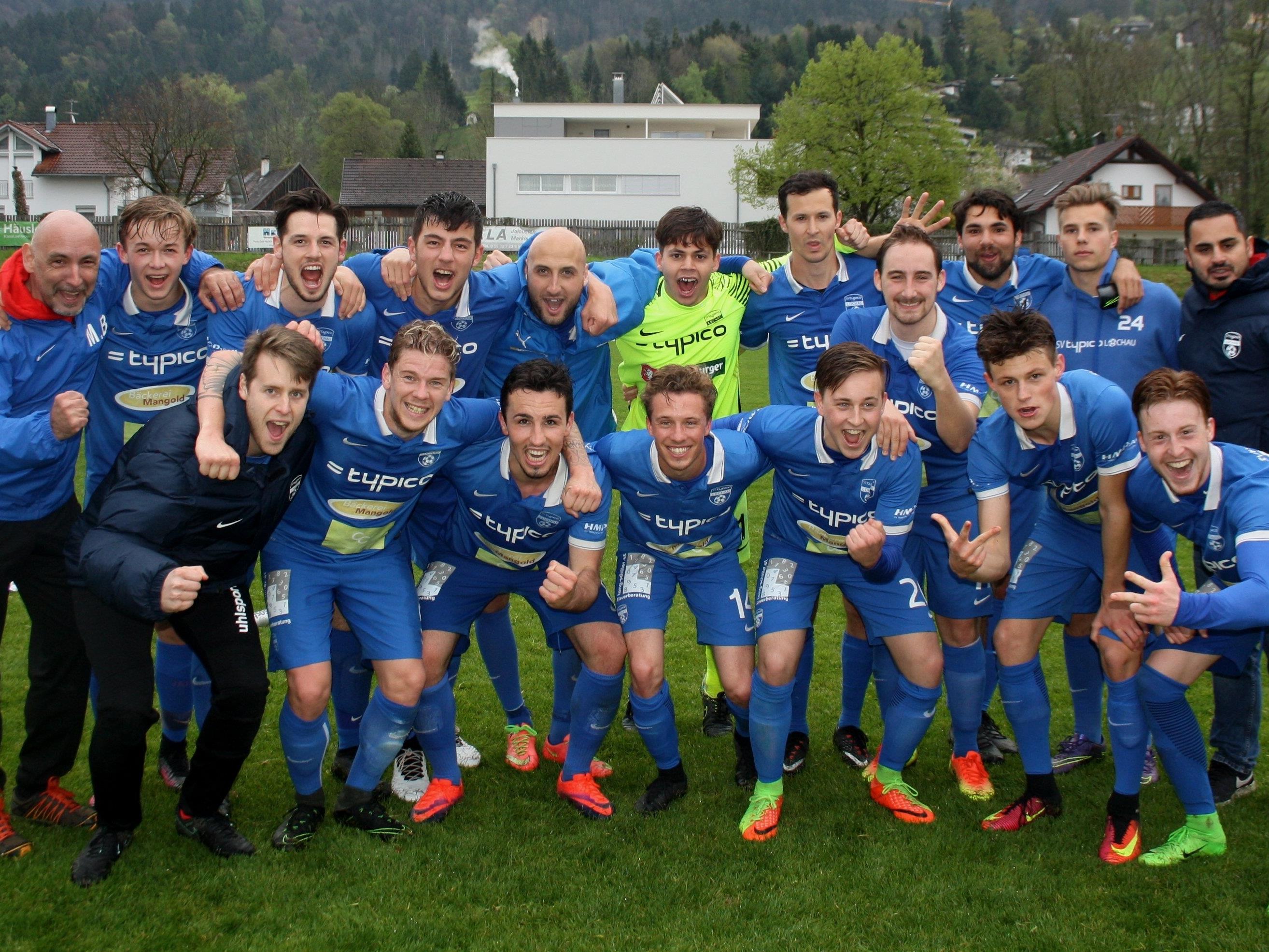 Jubelstimmung beim SV Typico Lochau: Fünf Spiele – 15 Punkte – Tabellenplatz 3 in der Landesliga. Die Lochauer sind im Frühjahr immer noch ungeschlagen.