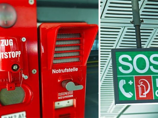Der Zugnotstopp, die Notrufstelle und der SOS-Würfel sind wichtige U-Bahn-Sicherheitsvorkehrungen Der Zugnotstopp, die Notrufstelle und der SOS-Würfel sind wichtige U-Bahn-Sicherheitsvorkehrungen