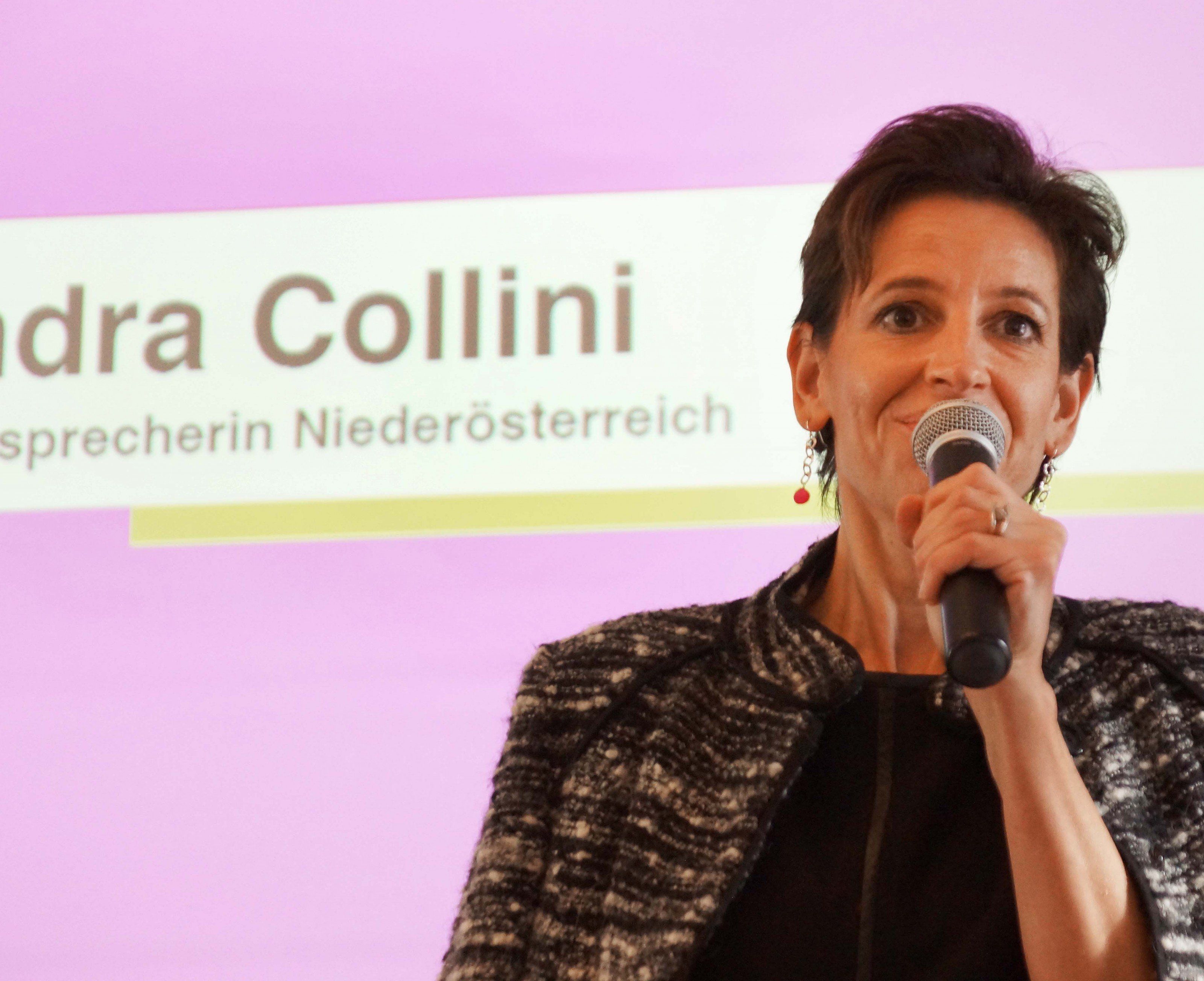 Indra Collini, die Landessprecherin der NEOS NÖ. Indra Collini, die Landessprecherin der NEOS NÖ.