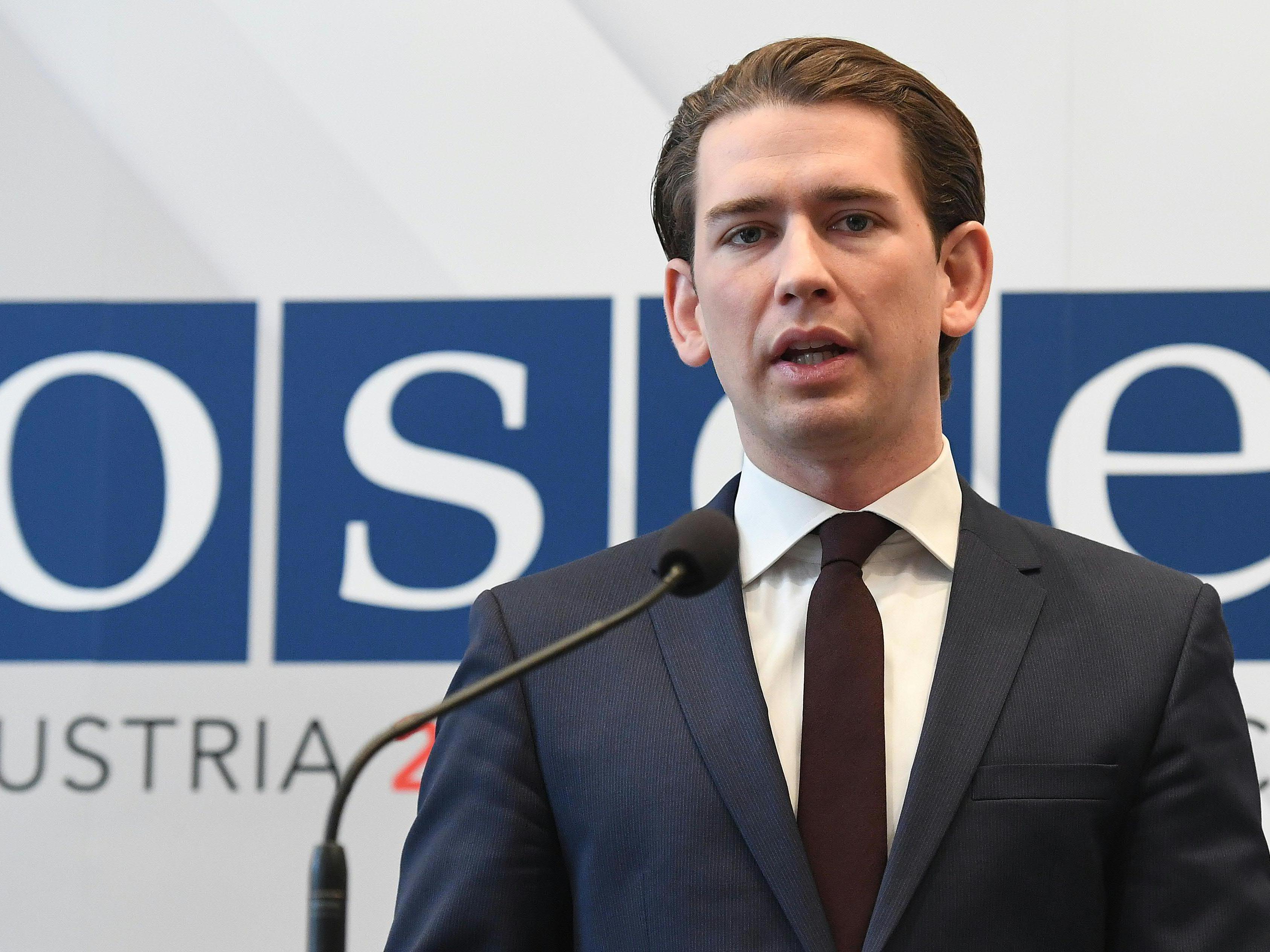 Sebastian Kurz (ÖVP) wird die Anti-Terrorismus-Konferenz der OSZE in Wien eröffnen.