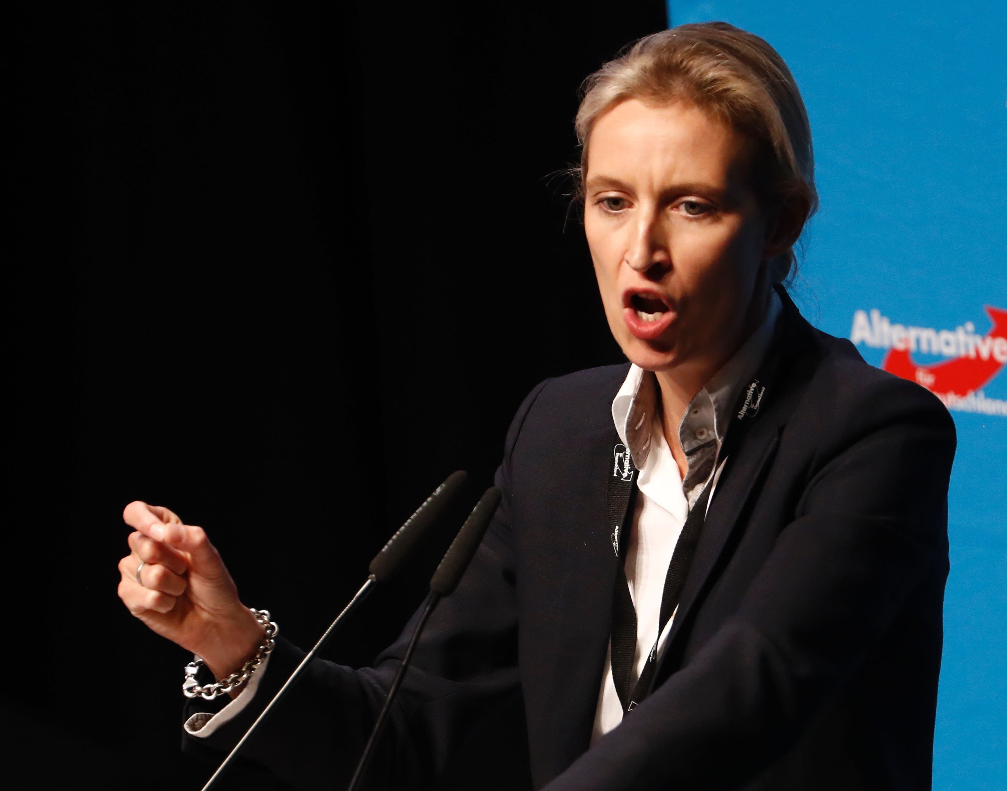 AfD Politikerin Alice Weidel hielt eine Rede beim Parteitag in Köln. AfD Politikerin Alice Weidel hielt eine Rede beim Parteitag in Köln.