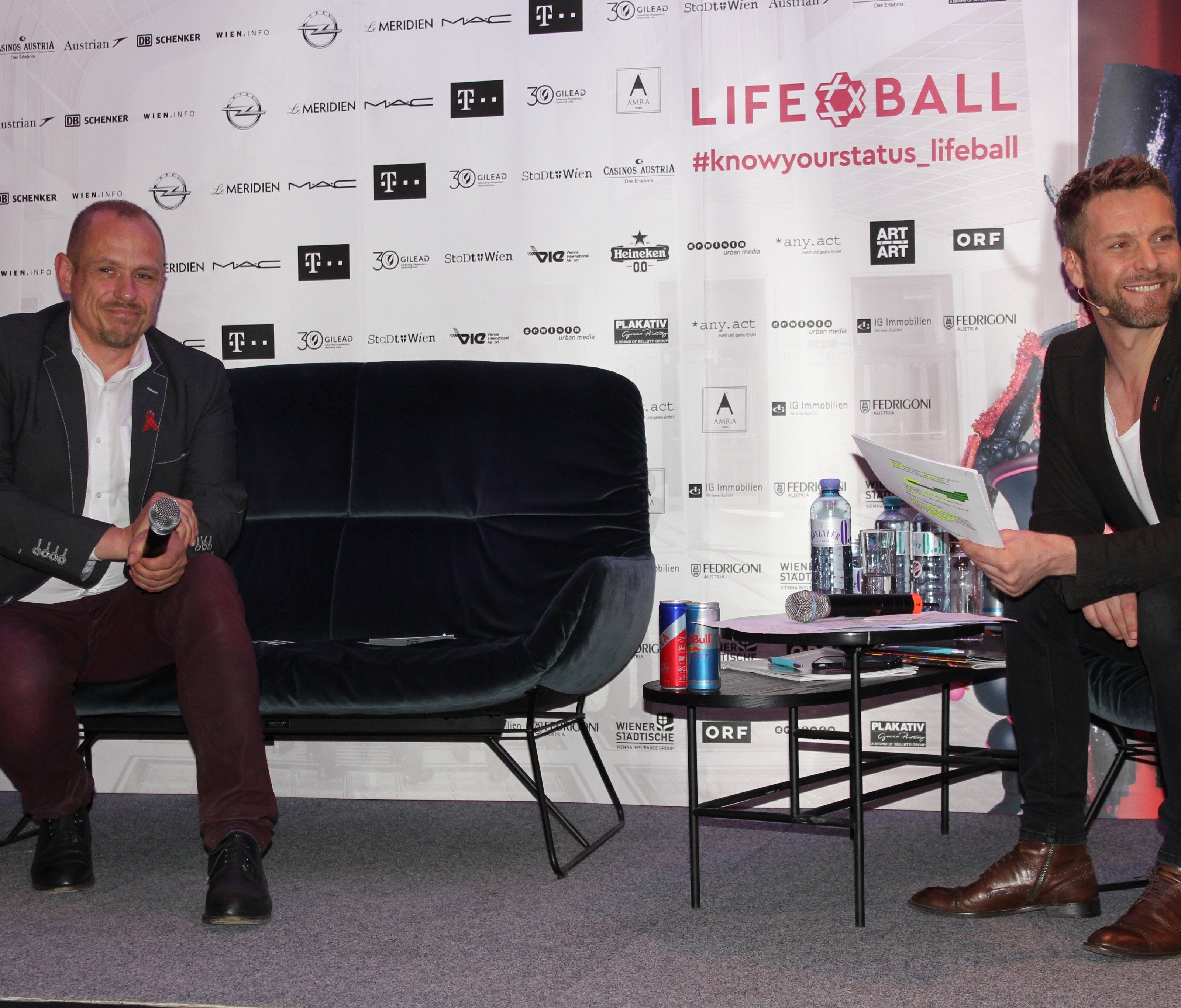 Bei der Pressekonferenz zum Life Ball 2017. Bei der Pressekonferenz zum Life Ball 2017.
