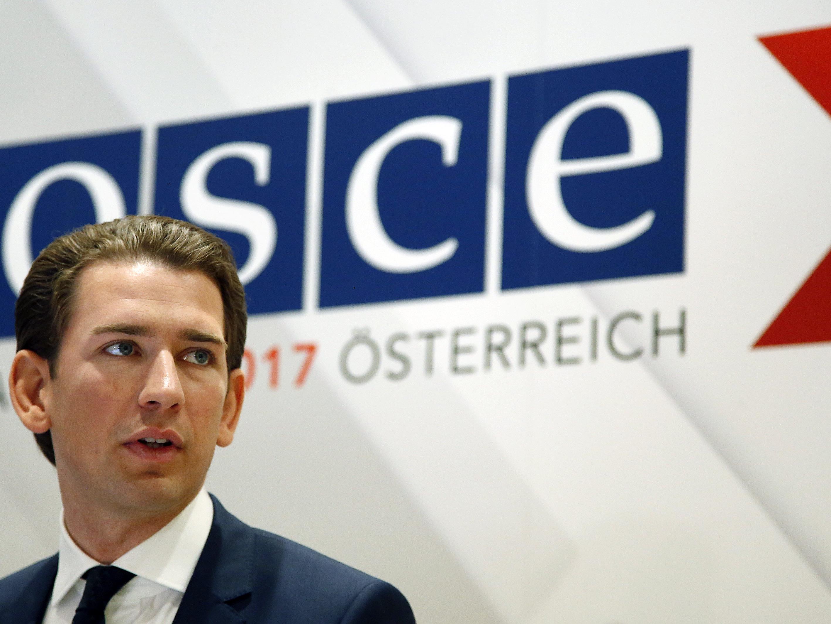 Außenminister Kurz bei einer OSCE-Konferenz gegen Terrorismus in Wien