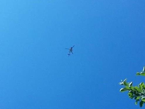 Hubschrauber kreist über Dornbirn