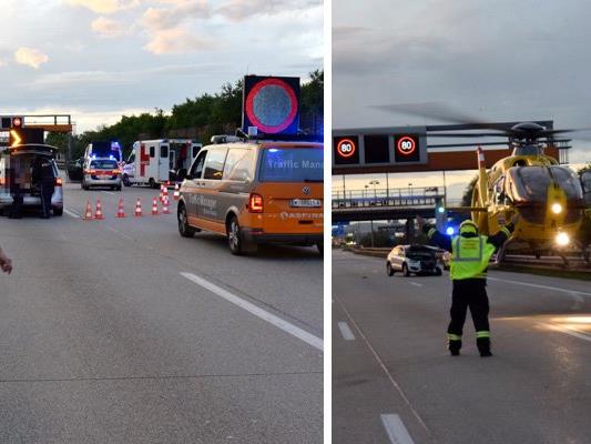 Der Unfall zog eine Totalsperre der Südautobahn in Fahrtrichtung Wien nach sich.
