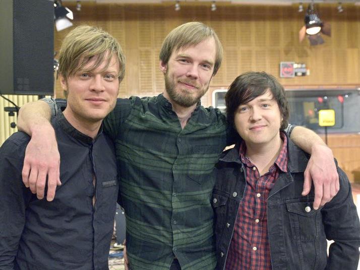 Björn Dixgard, Daniel Haglund und Carl-Johan Fogelklou von Mando Diao.