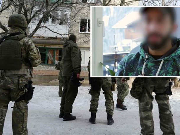 Angehöriger der 59. Brigade der regulären ukrainischen Streitkräfte Angehöriger der 59. Brigade der regulären ukrainischen Streitkräfte