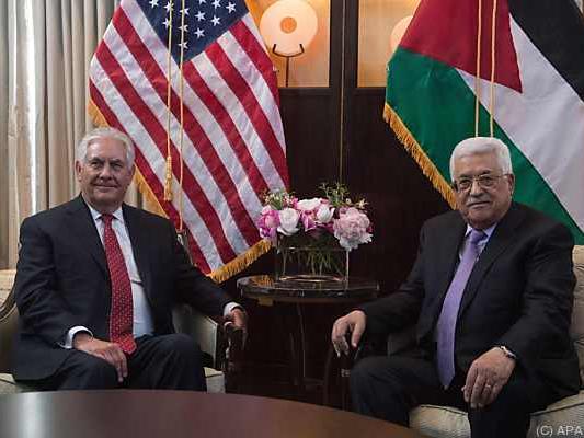 US-Außenminister einigte sich mit Palästinenserpräsident Abbas