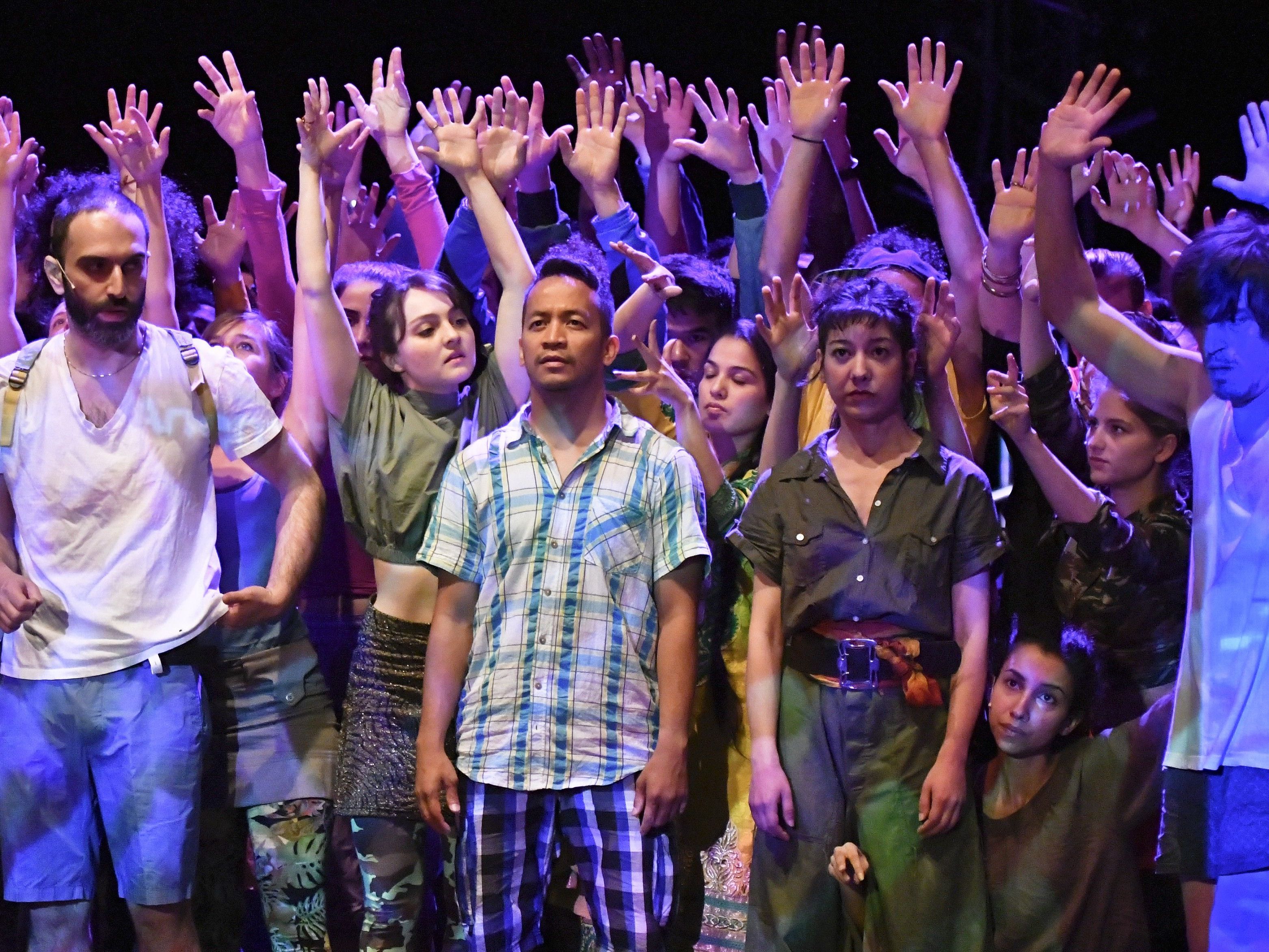 Bei der Fotoprobe von "Traiskirchen. Das Musical" im Volkstheater in Wien